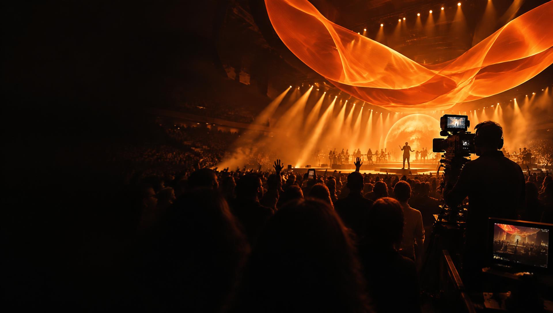 Grande evento com produção audiovisual profissional